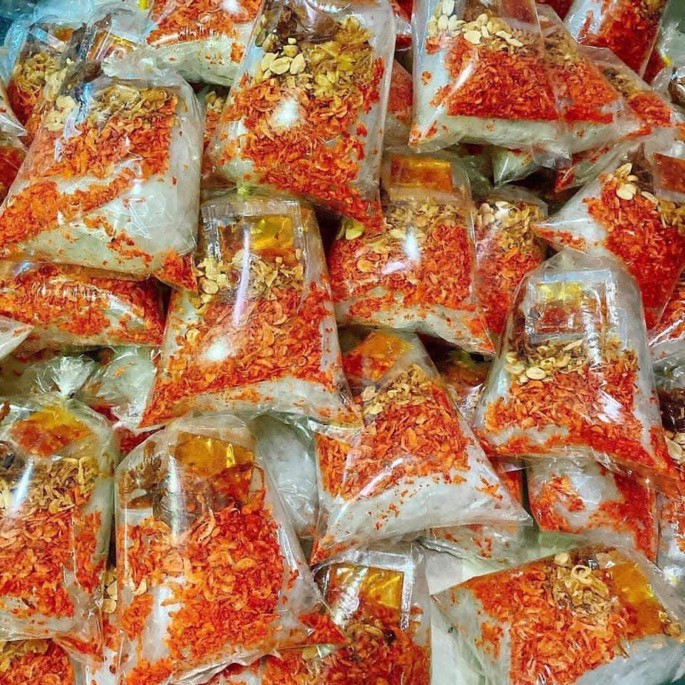 Bánh Tráng Thập Cẩm Nước Sốt Bò Cay  Bánh Tráng Trộn Full Topping - Ăn Vặt Ngon