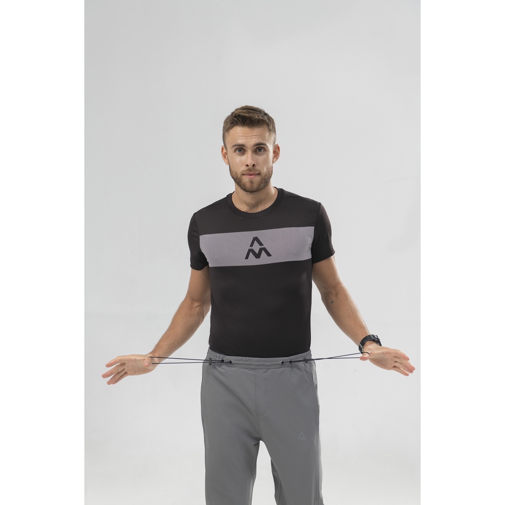 Áo T-Shirt Ngắn Tay Nam Cổ Tròn, Thoáng Khí, Nhẹ, Vận Động Thoải Mái, Không Bai Xù AM SPORT1 MT117
