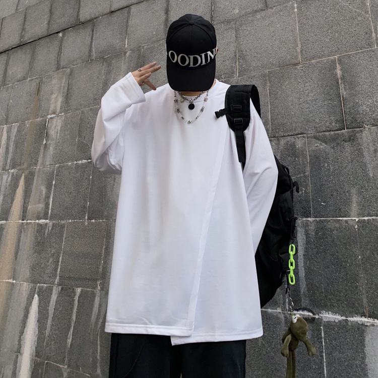Long-sleeved T-shirt loose Korean style split design | BigBuy360 - bigbuy360.vn