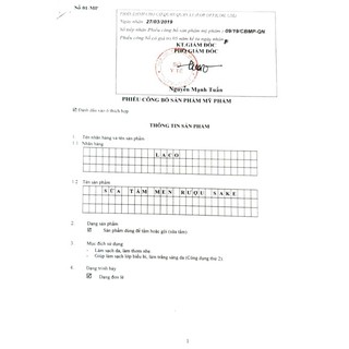 Gói test sữa tắm men rượu Sake 5ml
