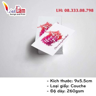 Combo 100 card Thank you 2 mặt 9x5,5cm giá rẻ