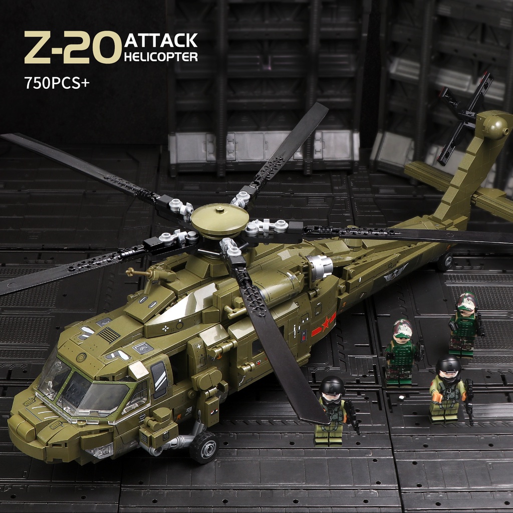 Bộ 750 Khối Lắp Ráp Máy Bay Trực Thăng