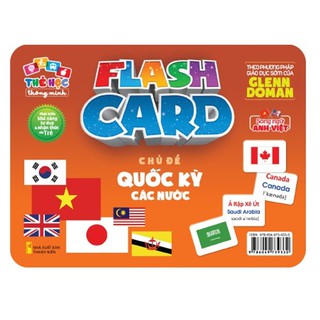 Flash card – Thẻ học thông minh (song ngữ Anh Việt) 20 chủ đề 315 thẻ - Chủ đề: Quốc kỳ các nước