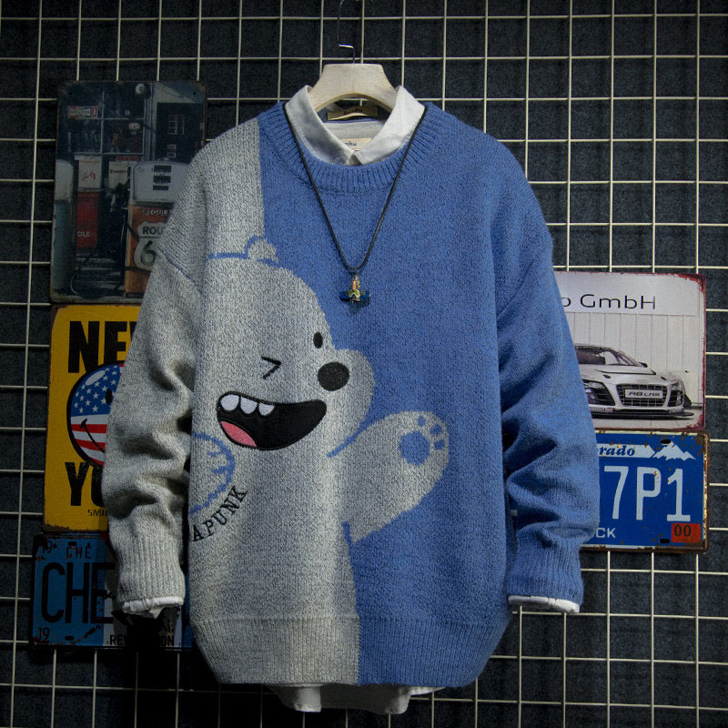 Áo Nỉ Nam Dài Tay Cổ Tròn Thời Trang Hàn