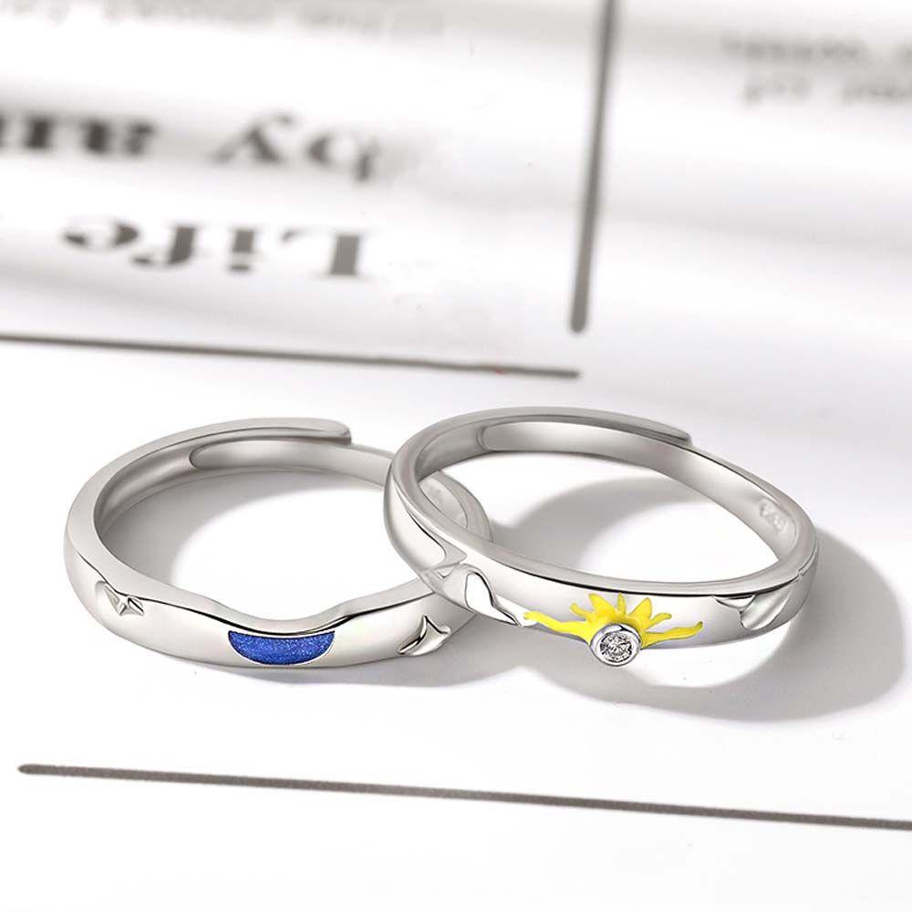 Nhẫn Hở Tùy Chỉnh Đính Kim Cương Phong Cách Hàn Quốc Cổ Điển Thời Trang Cho Nam Và Nữ