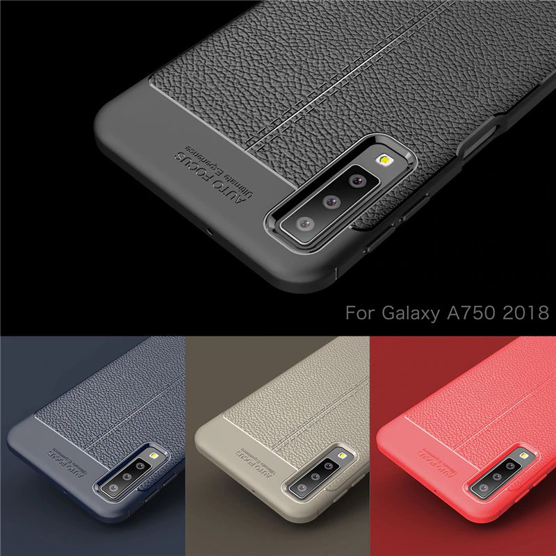 Ốp Lưng Auto Focus Vân Da Cho Samsung A7 (2018)