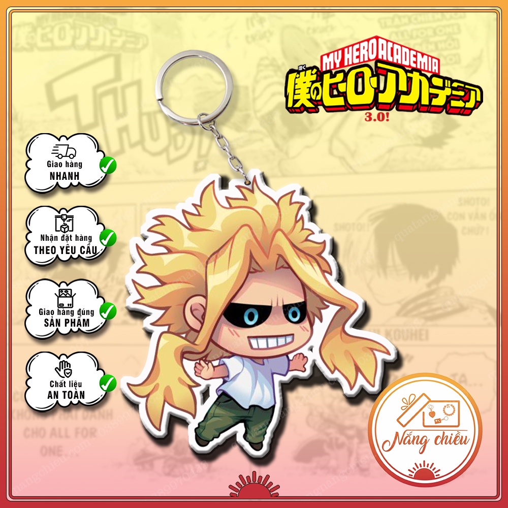 Móc khóa Dày In Sắc Nét 2 Mặt Anmie Học viện siêu anh hùng Midoriya Izuku,shouto, bakugo,Kirishima