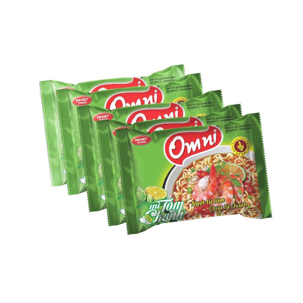Mì Omini chanh gói 75g