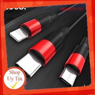 Cáp sạc 3 đầu ra Cáp sạc đa năng 3in1 Hoco X26 chính hãng ...