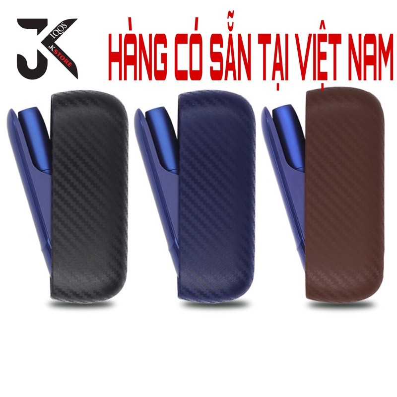 Ốp silicon vân carbon dành cho IQOS 3.0 - Dou