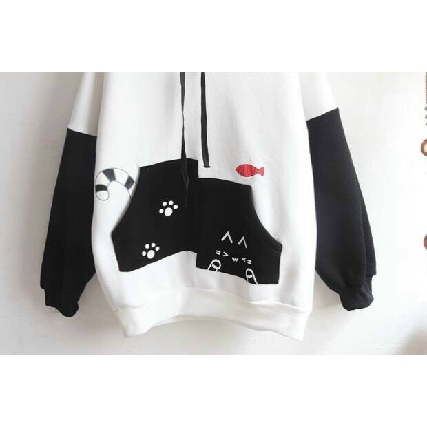 Nikafashion Áo Hoodie Nón Unisex Nam Nữ Chất Vải Nỉ Freesize 1 kích cỡ Form Dáng Rộng Dưới 65kg Mặc Đẹp Hình M.È.O.C.A | BigBuy360 - bigbuy360.vn