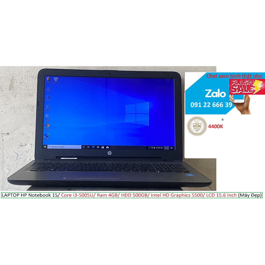 LAPTOP HP Notebook 15/ Core i3-5005U/ Ram 4GB/ HDD 500GB/ Intel HD Graphics 5500/ LCD 15.6 Inch (Máy Đẹp)