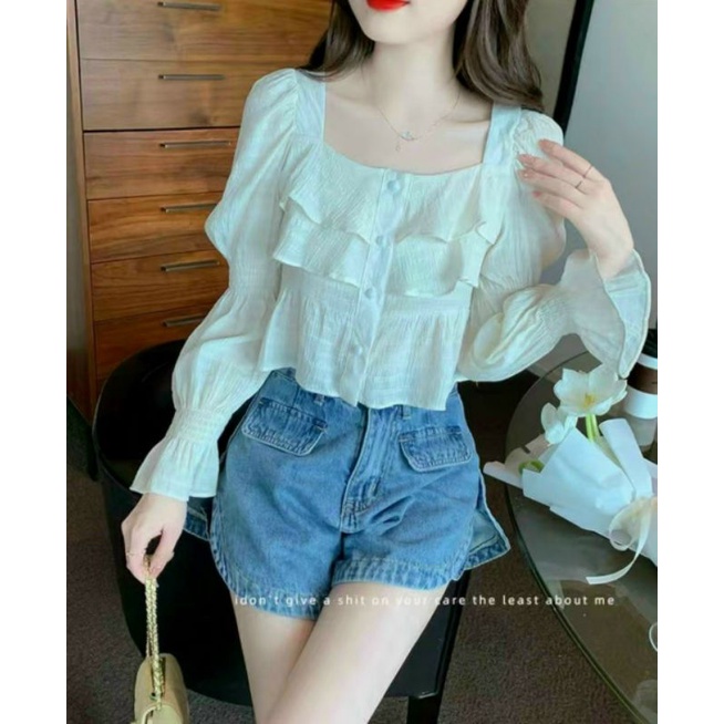 Áo Bèo tầng Tơ Mềm phong cách điệu đà