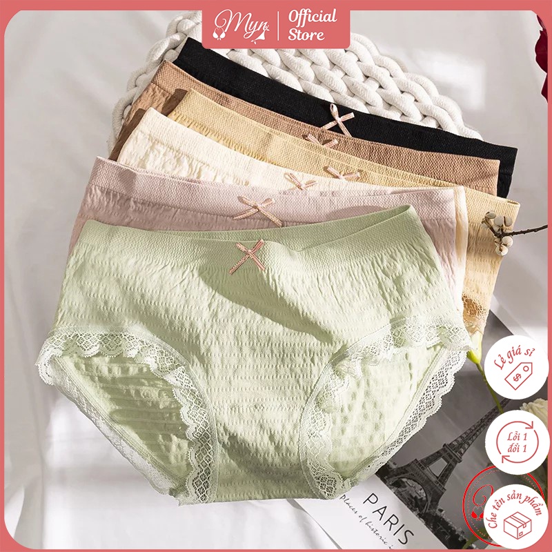[Mã 12FASHIONSALE1 giảm 10K đơn 50K] QUẦN LÓT COTTON BÈO NHÚN VIỀN REN | BigBuy360 - bigbuy360.vn