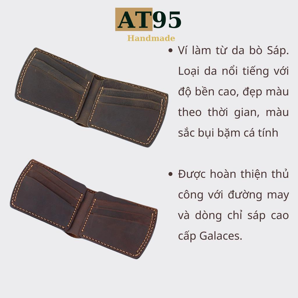Ví ngang nam Racer da bò thật thủ công thương hiệu AT95 HANDMADE