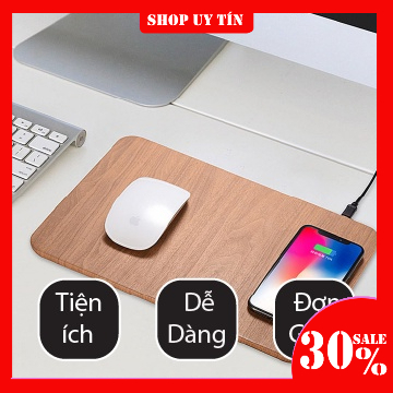 Tấm lót chuột bộ sạc không dây, đồ lót chuột máy tính thông minh tiện ích cho văn phòng