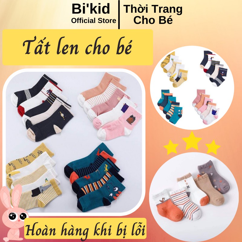 SET 5 ĐÔI TẤT LEN CAO CỔ CHO BÉ