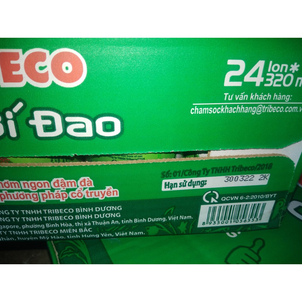 Thùng 24 lon 320ml trà bí đao Tribeco