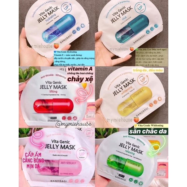 MẶT NẠ VIÊN THUỐC BANOBAGI / STEMCELL VITA GENIC JELLY MẪU MỚI NHẤT