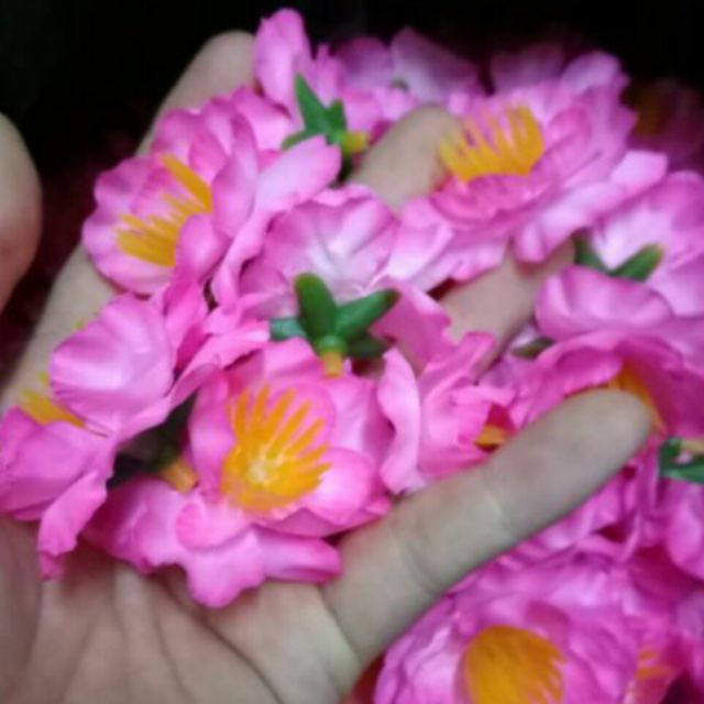 80 bông hoa đào tặng keo nến