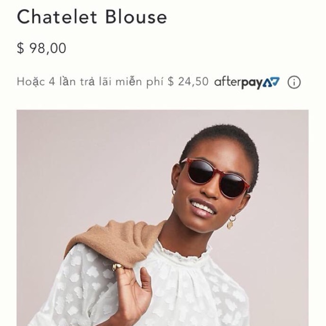 Áo voan hai lớp - hàng xuất UK - Size S M L XL