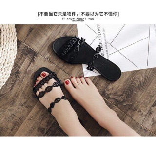Dép lê nữ quai kiểu dây xích