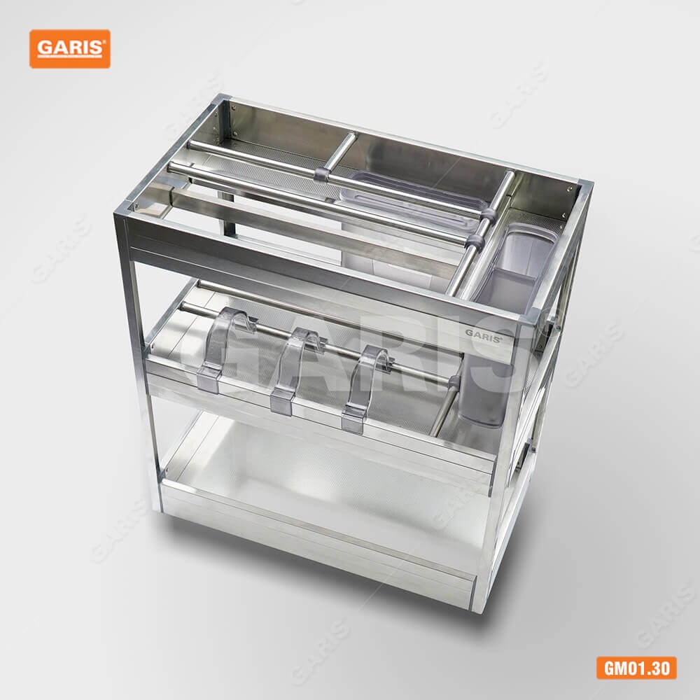 [FREESHIP HCM] Giá Dao Thớt, Gia Vị, Chai Lọ Garis GM01 - Inox - Dùng Cho Cánh Kéo