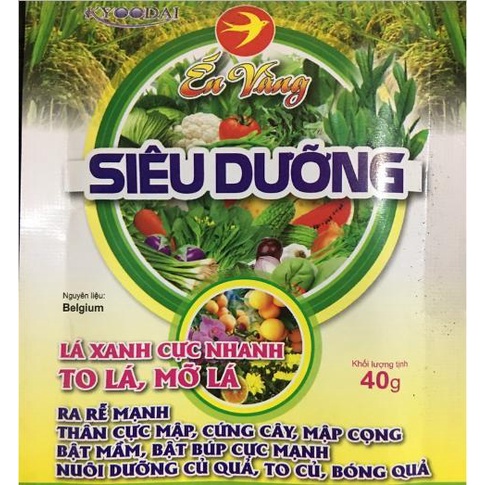 Phân bón NPK 30-10-10 nở bụi, xanh lá, mập cọng 40gr