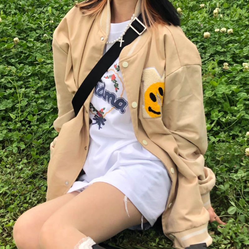 . Săn deal siêu khủng. Áo bomber mặt cười. ( đủ size )
