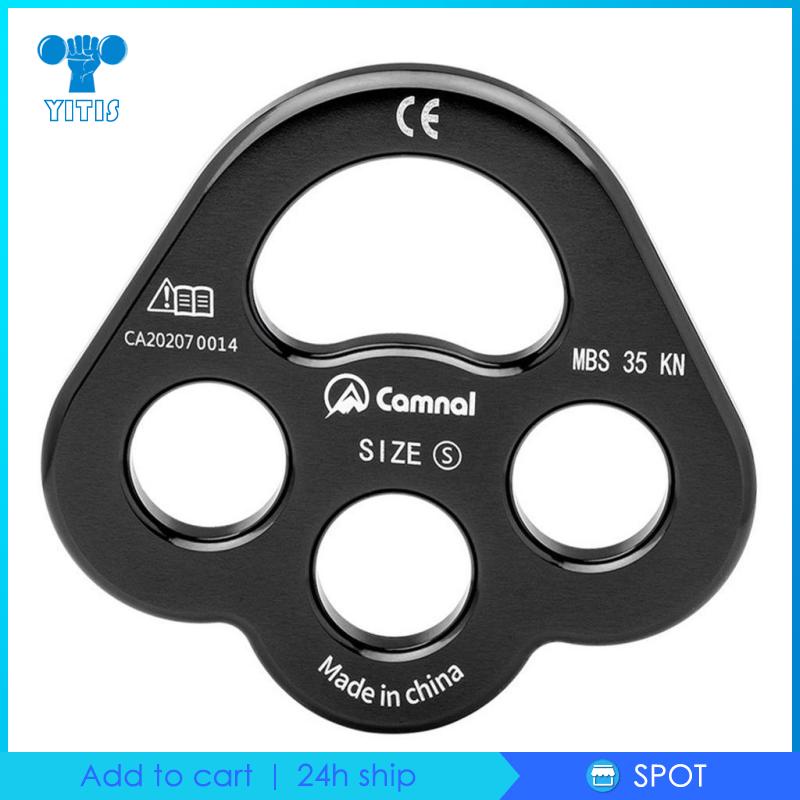 Chốt móc dây hình móng chân chịu tải 35kn có 4 lỗ dùng để nối các thiết bị cho khiêu vũ trên không avf leo núi
