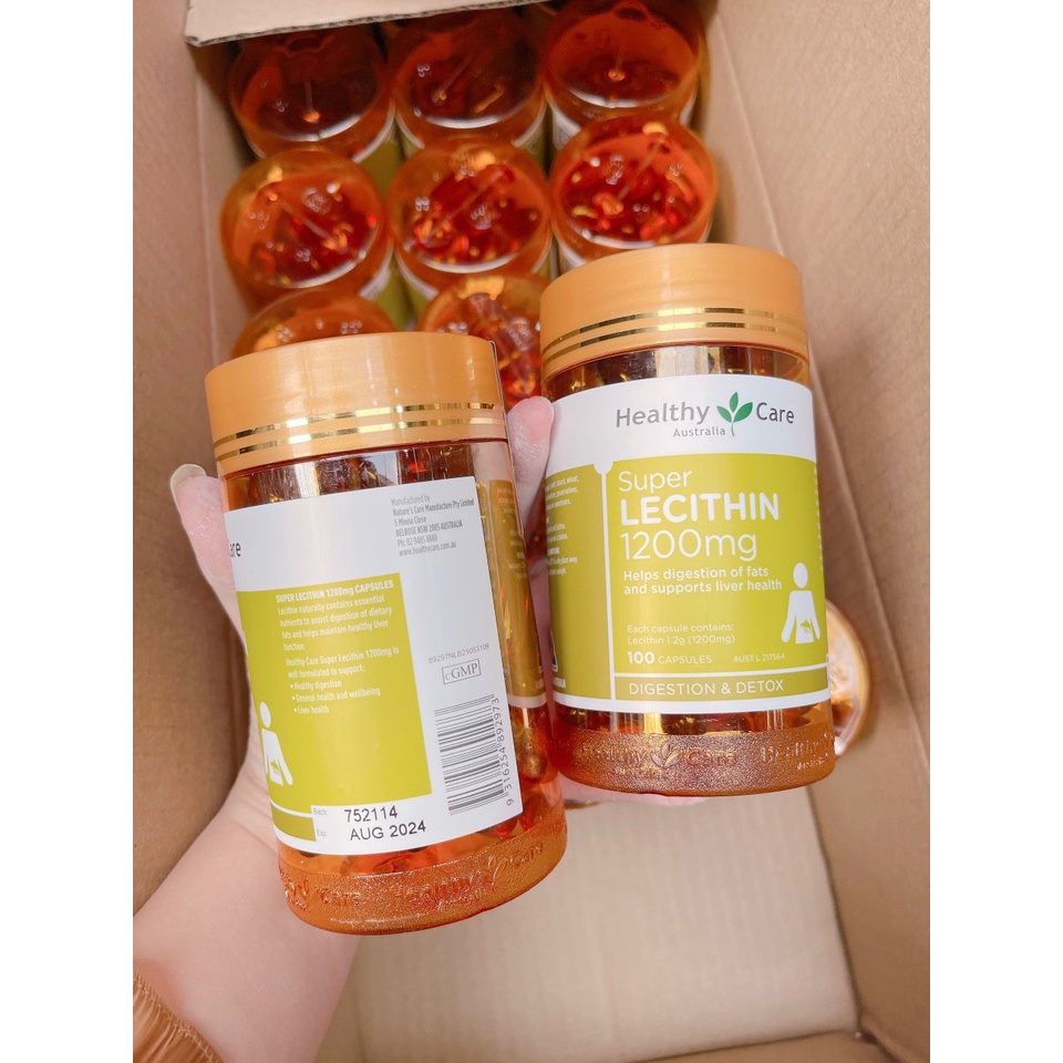 Mầm Đậu Nành Healthy Care Super Lecithin 1200mg 100 Viên - Chính Hãng