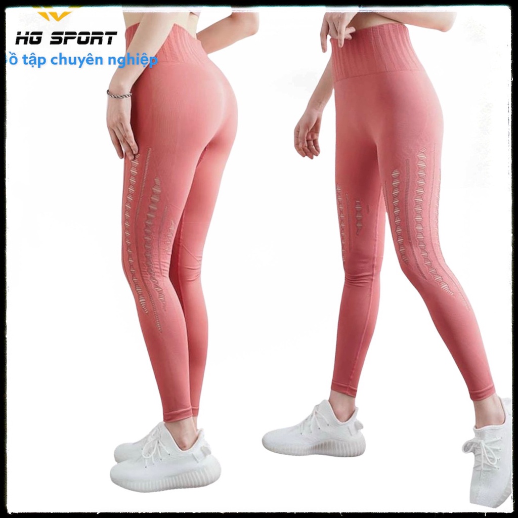 Quần Tập Yoga, Thể Thao, Đồ Tập Gym Nữ Cạp Cao, Gen Mút Cơ Thể Chất Dệt Kim Dáng Dài QDD504