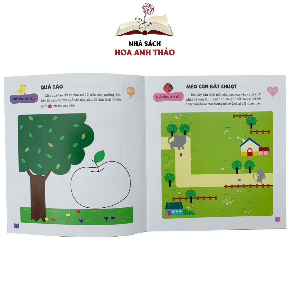Sách Sticker bóc dán phát triển chỉ số thông minh IQ