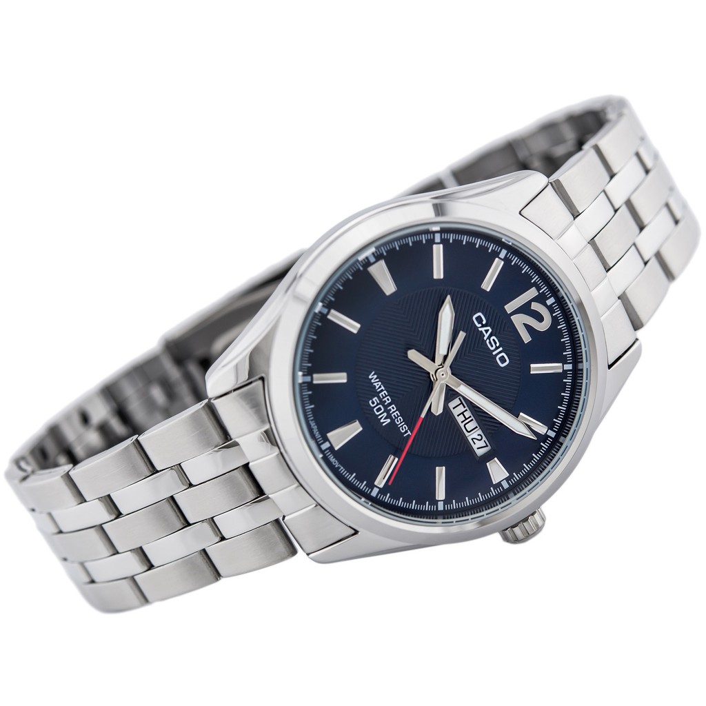 Đồng hồ nam dây kim loại Casio chính hãng Anh Khuê MTP-1335D-2AVDF (38mm)