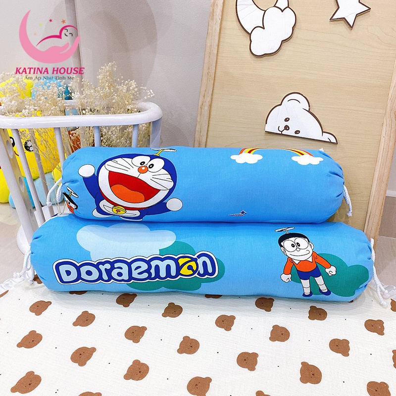 Gối ôm cho bé vải Thắng Lợi 60-70cm, gối mềm mát, nhiều họa tiết hoạt hình dễ thương quen thuộc