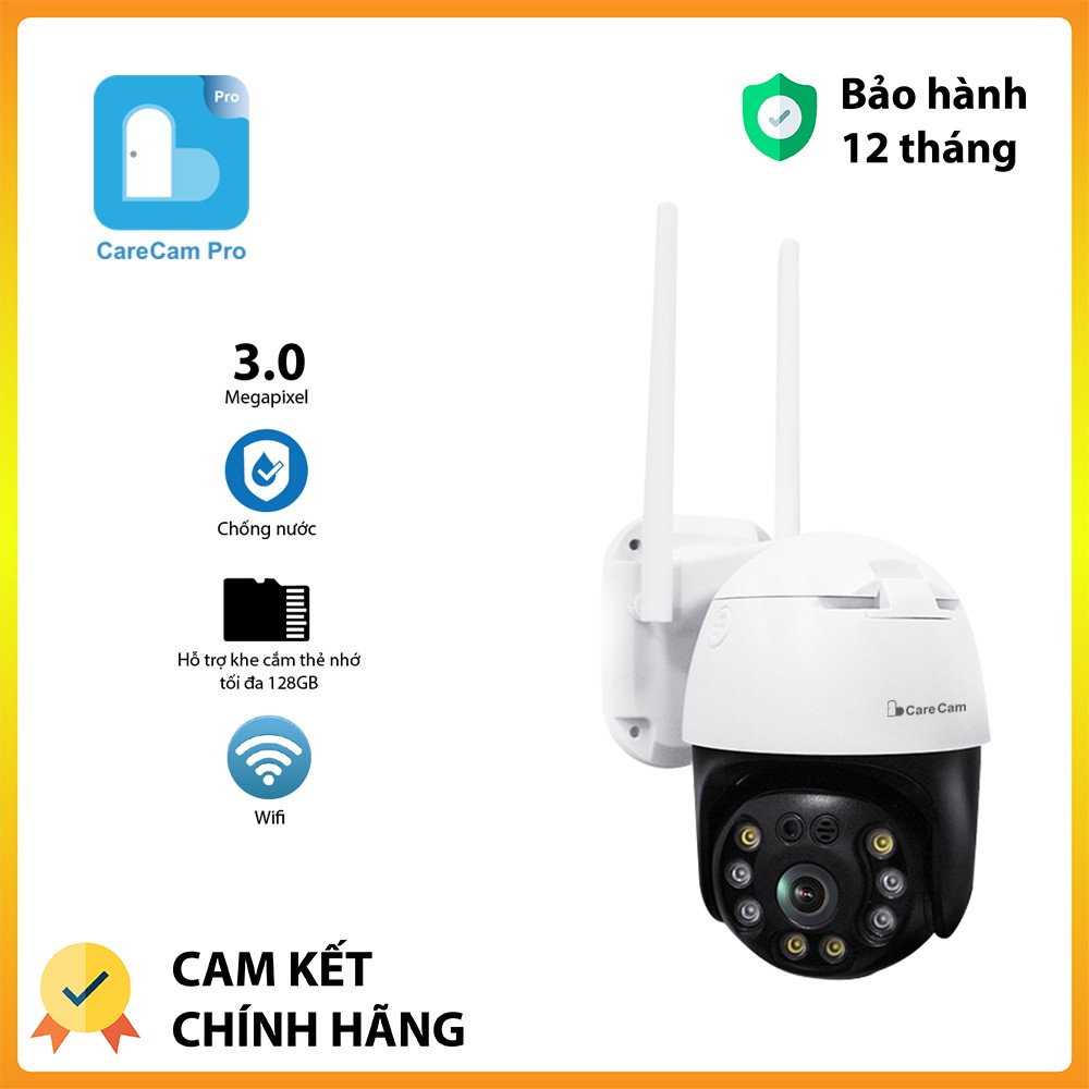 Camera Wifi CARECAM PRO PTZ - FHD1296 - 3.0MP Ngoài Trời Chống Nước Xem Đêm Có Màu | BigBuy360 - bigbuy360.vn