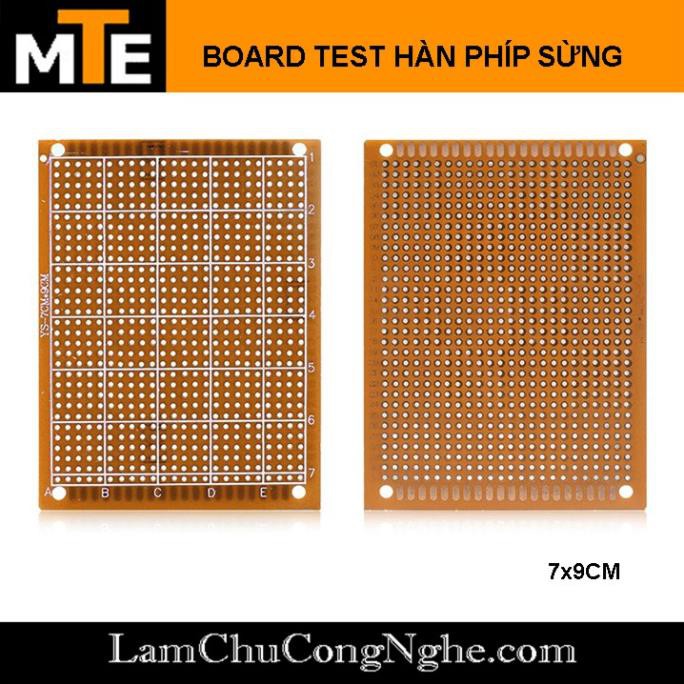 Mới! Phíp đồng đục lỗ - Phíp sừng Test board hàn 1 Mặt