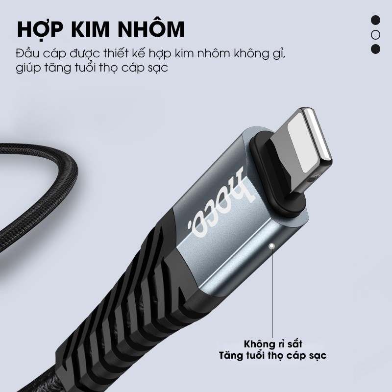 Cáp Sạc Ip💎Sạc Nhanh + Chống Gãy 💎 Dây Sạc IPHoco X38 Ip
