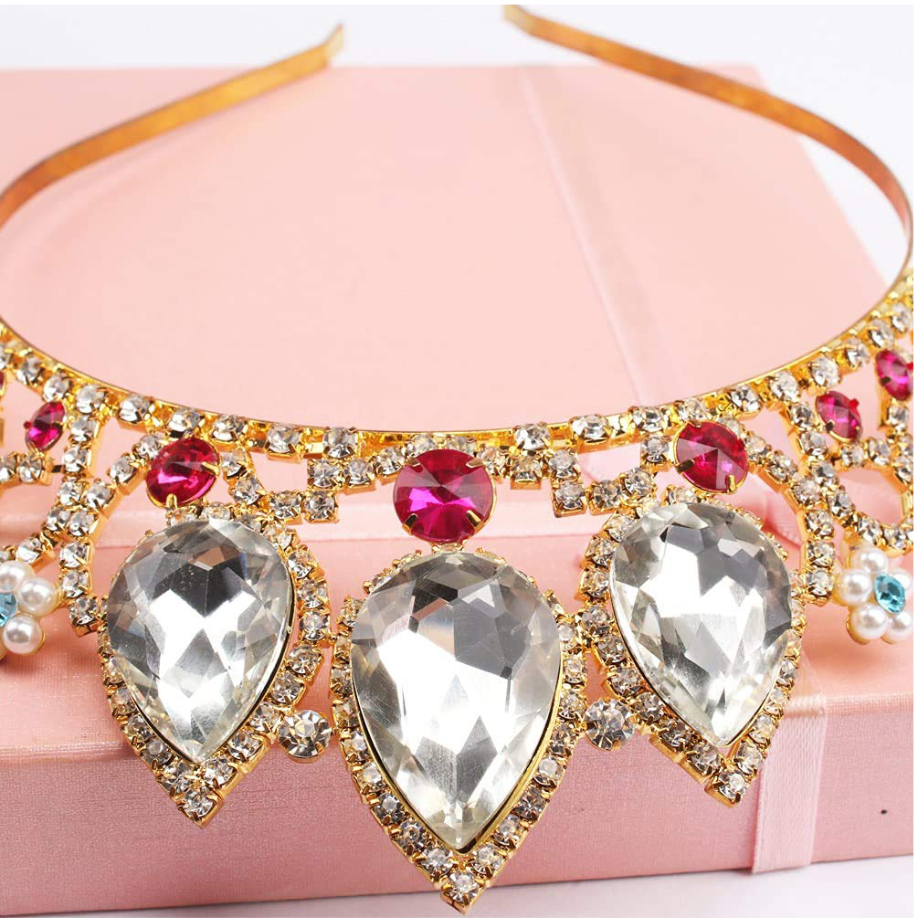 Cài Tóc Hình Vương Miện Đính Ngọc Trai Nhân Tạo Thời Trang