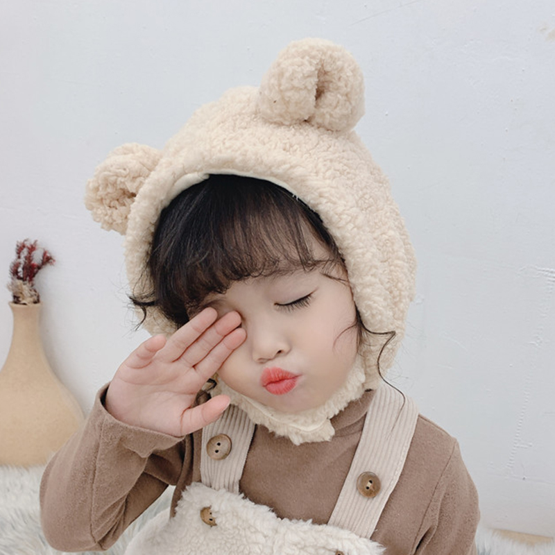 Mũ giữ ấm thiết kế có tai phong cách Hàn Quốc đáng yêu cho bé