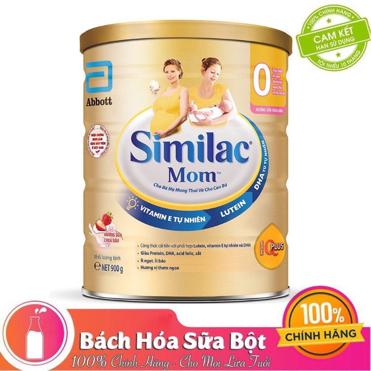 Sữa Bột Similac Mom IQ Hương Sữa Chua Dâu - 900g