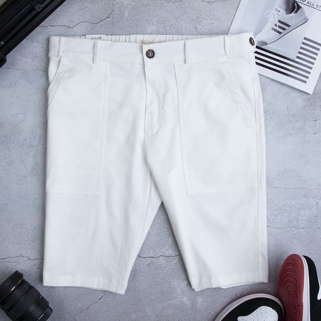 Quần short kaki  R.M Menswear, túi dán, chất kaki co giãn, phong cách Hàn Quốc