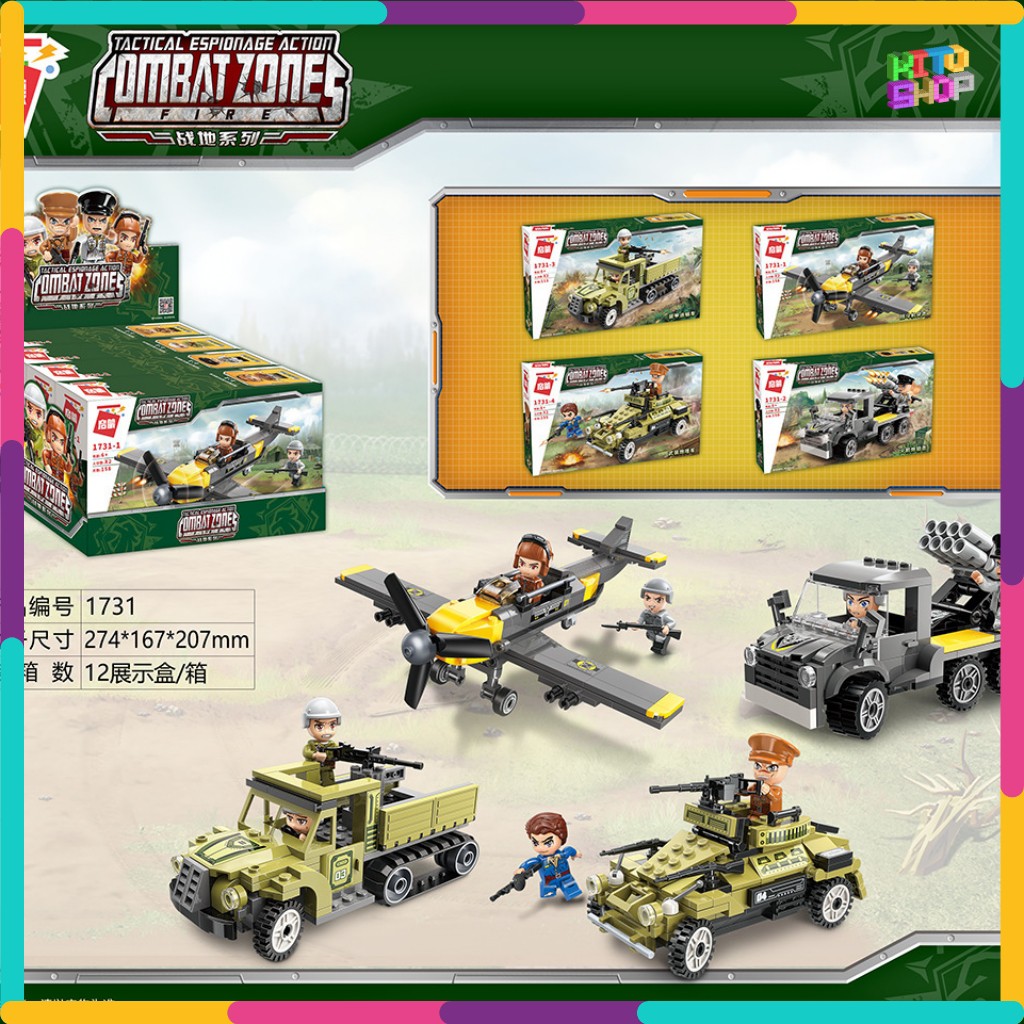 Bộ Đồ Chơi Xếp Hình Thông Minh Lego Qman Tổ Hợp Xe Ô Tô Máy Bay Quân Sự 1731 Cho Trẻ Từ 6 Tuổi Có Bán Lẻ Hộp Nhỏ