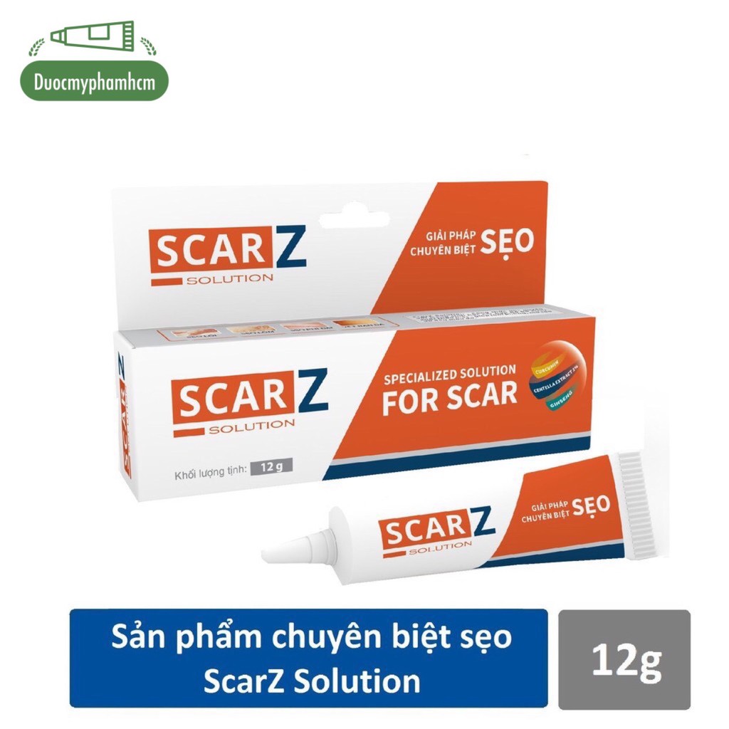 Gel sẹo chuyên biệt ScarZ Solution 12gr giúp làm phẳng, mờ sẹo và đều màu da