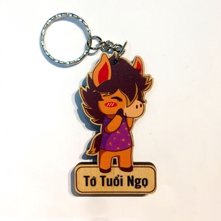 Móc khóa gỗ 12 con giáp Danbo Printcre8