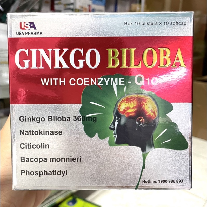 GINKGO BILOBA 360mg BỔ TRỢ TĂNG CƯỜNG HỆ TUẦN HOÀN MÁU NÃO