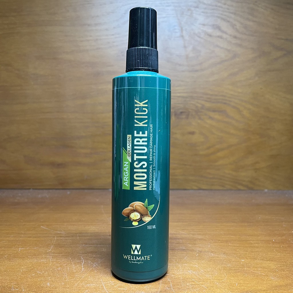 Xịt dưỡng phục hồi tóc Wellmate Moisture Kick Argan Collagen 160ml