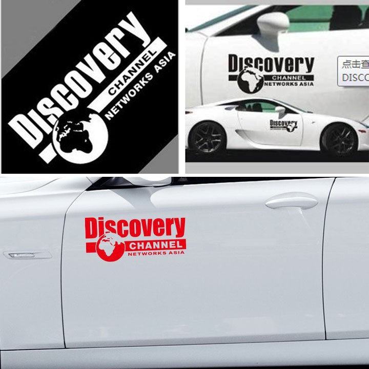 Tem decal discovery dán xe ô tô loại lớn 50cmx 21cm