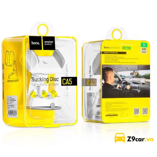 Giá Đỡ Điện Thoại Trên Ô Tô Hoco CA5 Xoay 360 Độ gắn taplo và cửa gió điều hòa, kẹp điện thoại ô tô cực kì chắc chắn