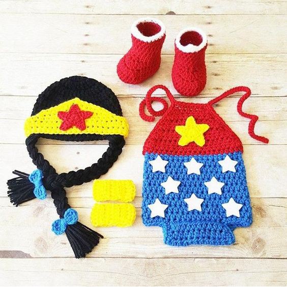 Set 2 Món Đồ Hóa Trang Wonder Woman Cho Bé Chụp Ảnh